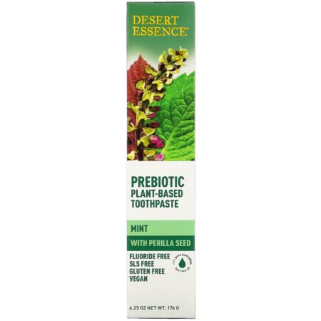 Desert Essence, Prebiotic, Plant-Based Toothpaste, Mint, 6.25 oz (176 g) - Image 2