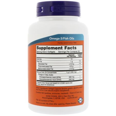 Now Foods, Ômega-3 Mini Géis, 180 Softgels - Image 2