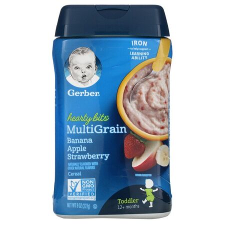 Gerber, Hearty Bits, MultiGrain Cereal, 12+ Months, Banana, Apple, Strawberry, 8 oz (227 g)