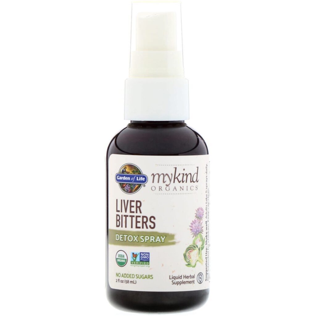 Garden of Life, Orgânicos MyKind, Spray Detox Amargo para o Fígado, 2 fl oz (58 ml) - Imagem 3