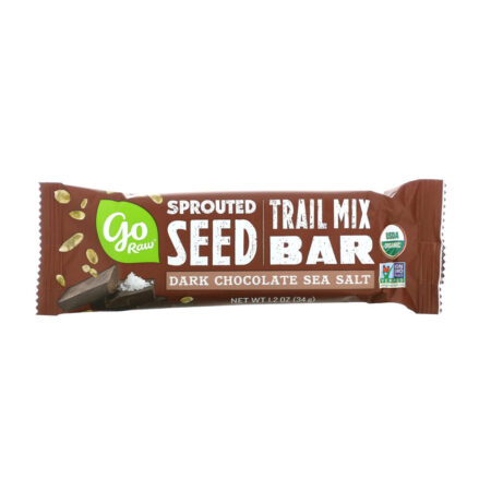 Go Raw, Sprouted Seed Trail Mix Bar, Dark Chocolate Sea Salt, 12 Bars, 1.2 oz(34 g) Each - Imagem 4