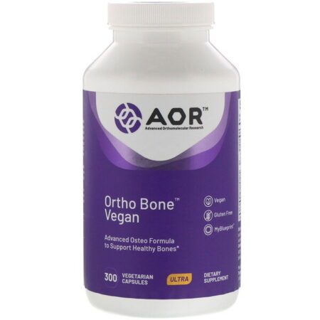 Advanced Orthomolecular Research AOR, Ortho Bone Vegan, 300 Cápsulas Vegetarianas