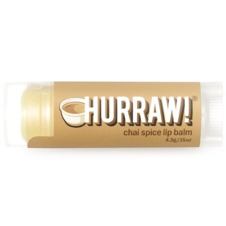 Hurraw! Balm, Bálsamo para Lábios, Especiarias de Chai, 0,15 oz (4,3 g)