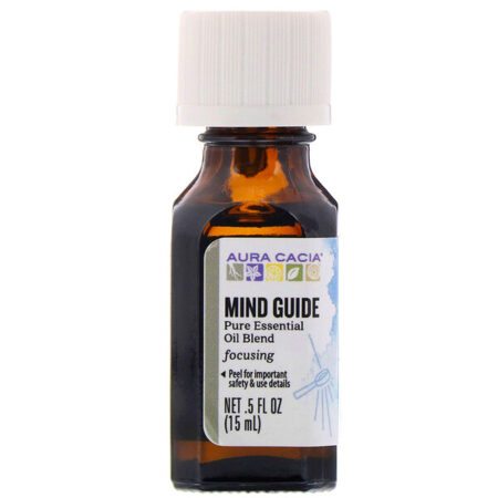 Aura Cacia, Mistura Pura de Óleos Essenciais, Guia Mental, 0,5 fl oz (15 ml)