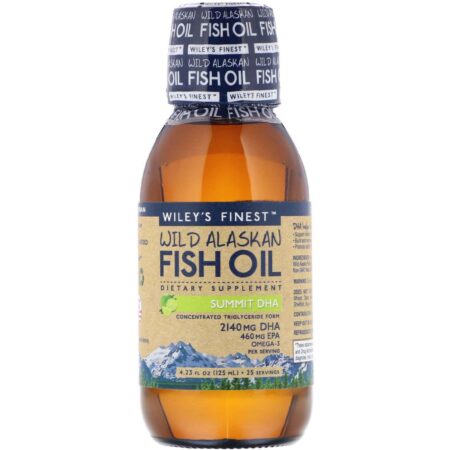 Wiley's Finest, Óleo de Peixe Selvagem do Alasca, Summit DHA, Sabor Natural de Limão, 4,23 fl oz (125 ml) - Image 3