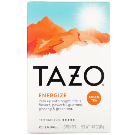 Tazo Teas, Energize, Green Tea, 20 Tea Bags, 1.69 oz (48 g)