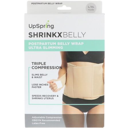 UpSpring, Shrinkx Belly, Cinta Pós-Parto, Tamanho G/GG, Nude