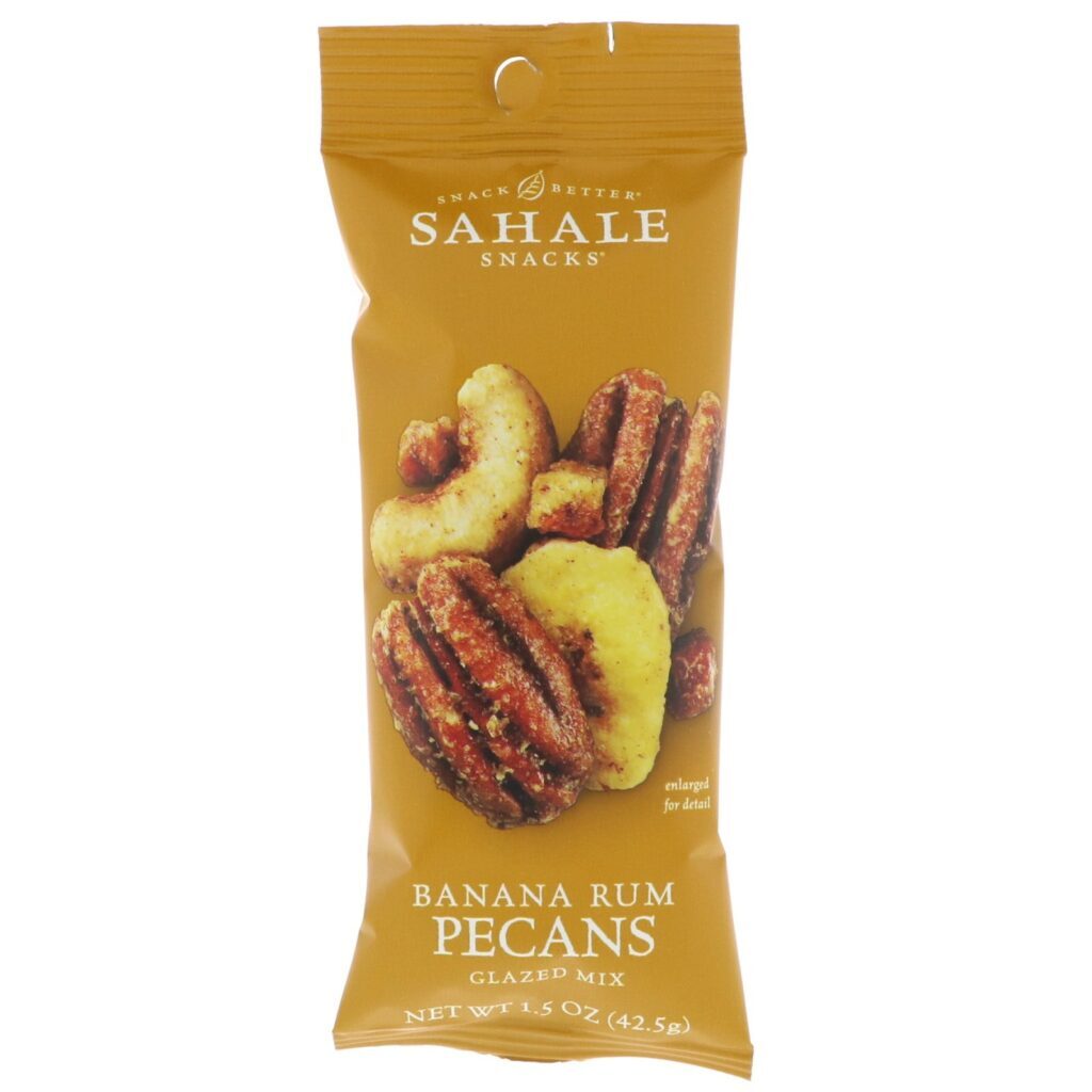 Sahale Snacks, Glazed Mix, Banana Rum Pecans, 9 Packs, 1.5 oz (42.5 g) Each - Imagem 3