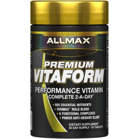 ALLMAX Nutrition, Premium Vitaform, Vitamina Para o Desempenho Masculino, 60 Comprimidos