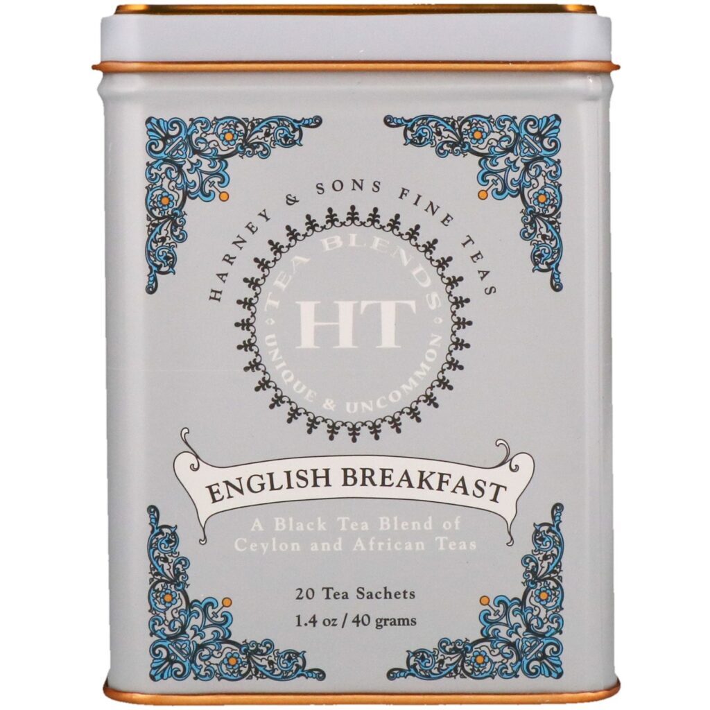 Harney & Sons, Mistura de Chá HT, English Breakfast, 20 Sachês de Chá, 40 ml (1,4 oz)