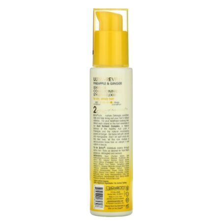 Giovanni, 2chic, Condicionador Sem Enxágue e Elixir Modelador Ultra-Revive, Abacaxi e Gengibre, 4 fl oz (118 ml) - Image 2