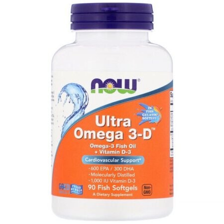 Now Foods, Ultra Ômega 3-D, 90 Cápsulas Gelatinosas de Peixe