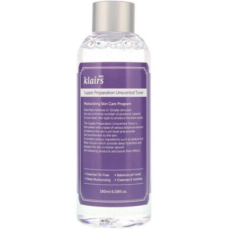 Dear, Klairs, Toner Suave e Sem Perfume de Preparação da Pele, 180 ml (6,08 fl oz)