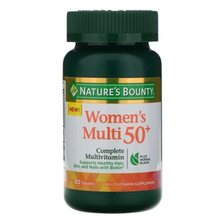 Nature's Bounty, Mulher Multi 50+, Multivitamínico completo, 80 comprimidos