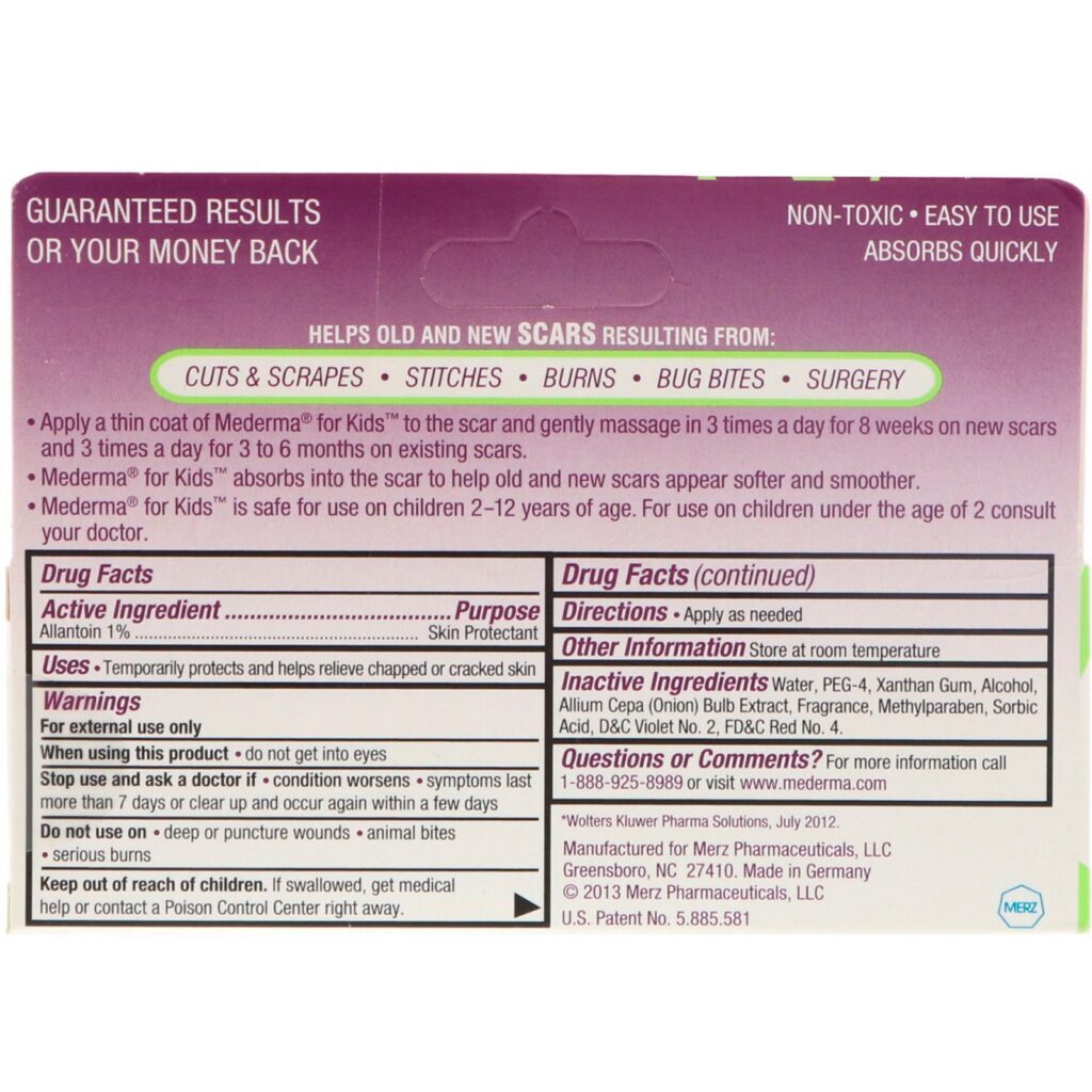 Mederma, Cuidados com a Pele Para Cicatrizes, Para Crianças, 20 g (0,70 oz) - Imagem 2