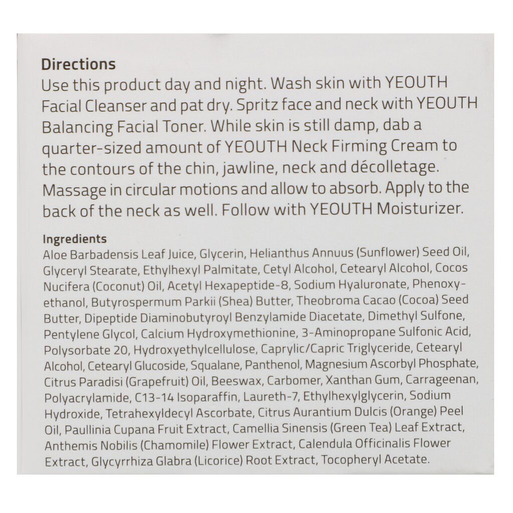 Yeouth, Creme Firmador Para Pescoço, 60 ml (2 fl oz) - Imagem 4