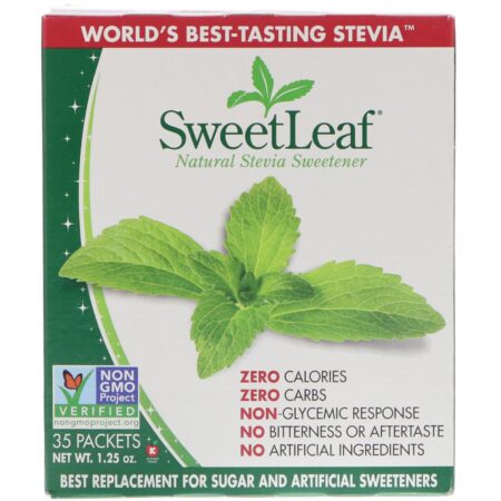 Wisdom Natural, SweetLeaf, Adoçante Natural de Estévia, 35 Sachês, 1.25 oz - Image 3