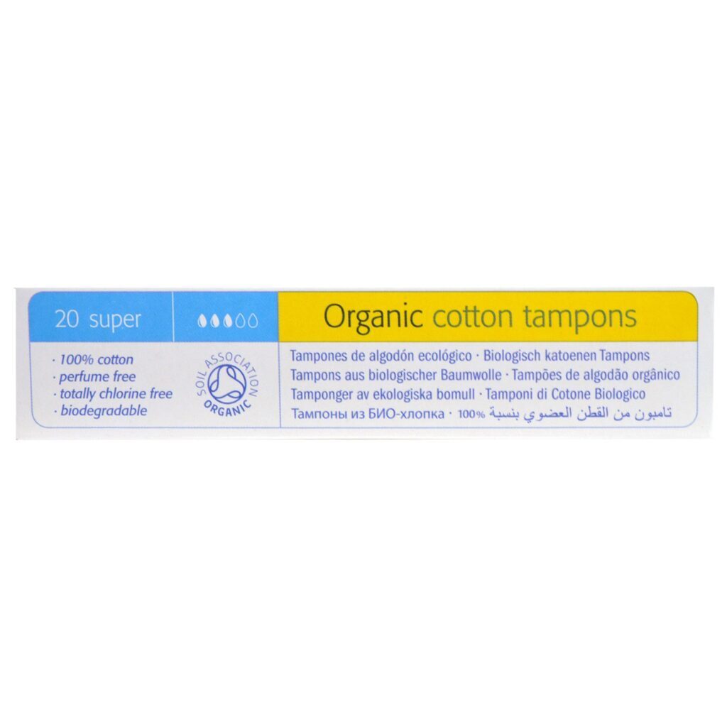 Natracare, Tampões de Algodão Orgânico, Super, 20 Tampões - Imagem 3