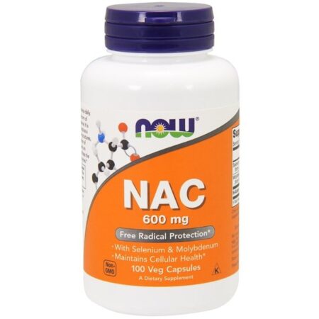 Now Foods, NAC, 600 mg, 100 Cápsulas Vegetais