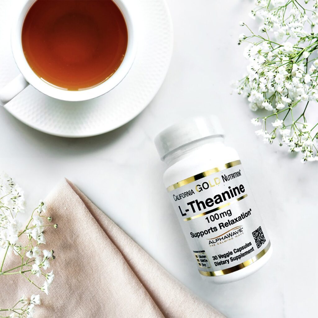California Gold Nutrition, L-Teanina, AlphaWave, Suporta Relaxamento, Foco na Calma, 100 mg, 30 Cápsulas Vegetarianas - Imagem 4