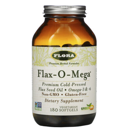 Flora, Flax-O-Mega, 180 cápsulas softgel