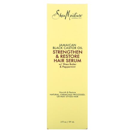 SheaMoisture, Jamaican Black Castor Oil, Strengthen & Restore Hair Serum, 2 fl oz (59 ml) - Image 2