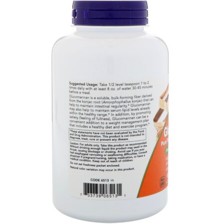 Now Foods, Glucomannan, Pure Powder, 227 g (8 oz) - Image 3