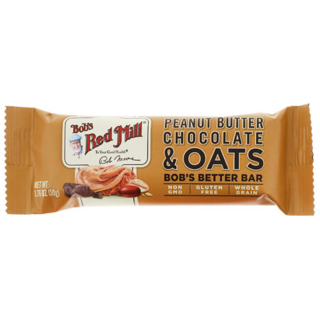 Bob's Red Mill, Bob's Better Bar, Peanut Butter Chocolate & Oats, 12 Bars, 1.76 oz (50 g) Each - Image 4