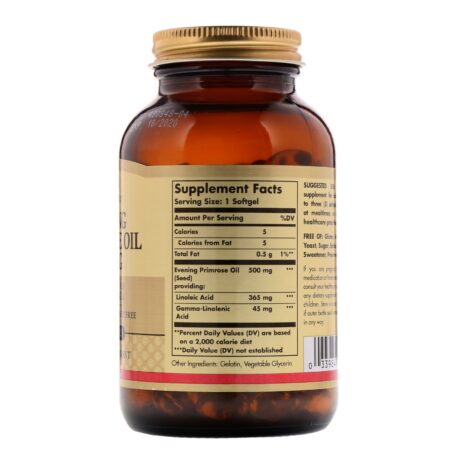 Solgar, Óleo de Prímula, 500 mg, 180 Cápsulas Softgel - Image 2