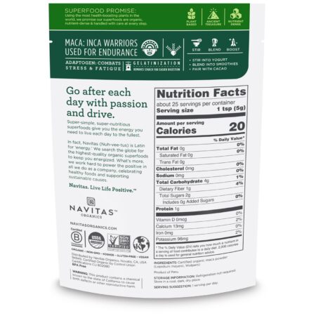 Navitas Organics, Orgânico, Maca, Gelatinizado, 4 oz (113 g) - Image 2