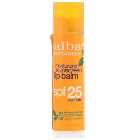 Alba Botanica, Protetor Labial Hidratante com Protetor Solar, FPS 25, 4,2 g (0,15 oz)