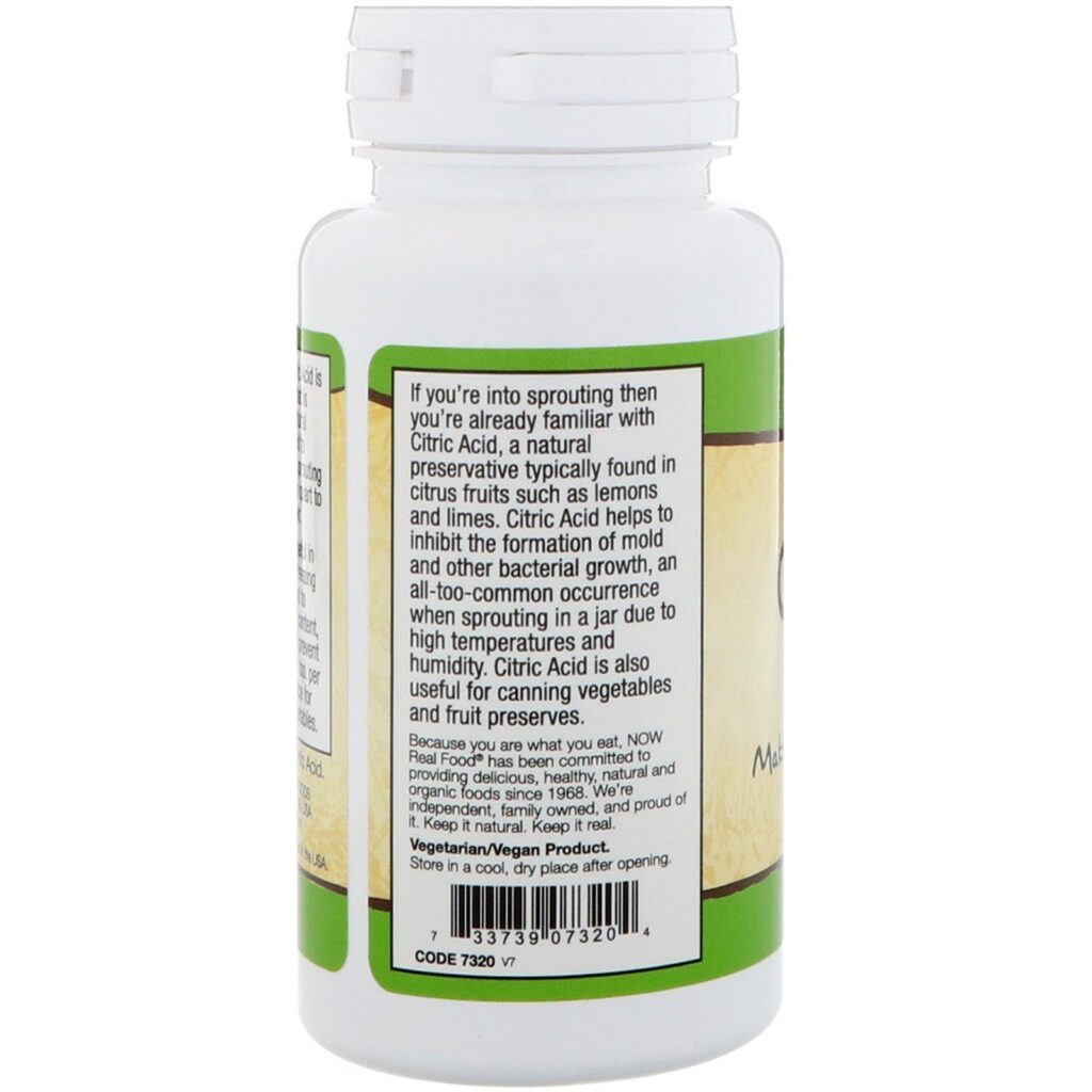 Now Foods, Ácido Cítrico, 4 oz (113 g) - Imagem 3