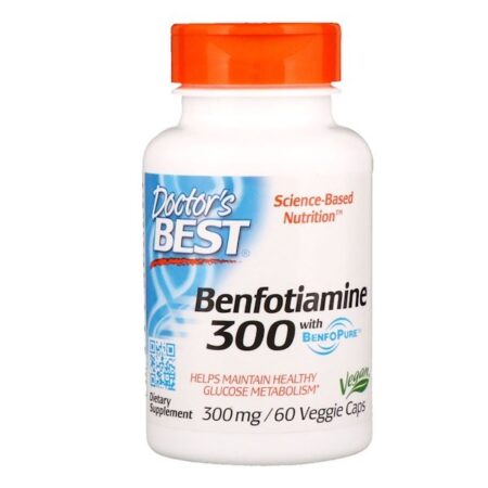 Doctor's Best, Benfotiamina com BenfoPure, 300 mg, 60 Cápsula Vegetais