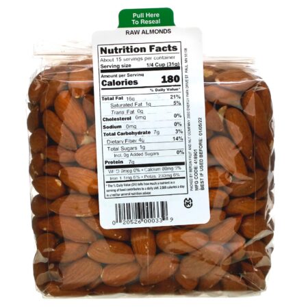 Bergin Fruit and Nut Company, Amêndoas cruas, 16 oz (454 g) - Image 2