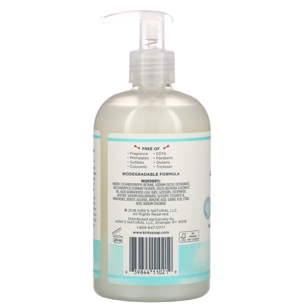 Kirk's, Odor Neutralizing Hand Wash, Fragrance Free, 12 fl oz (355 ml) - Imagem 2