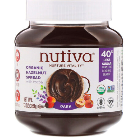 Nutiva, Creme de Avelã Orgânico, Escuro, 369g