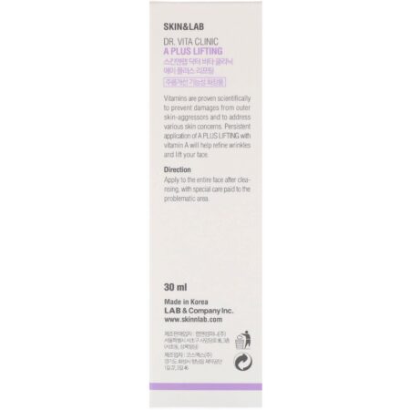 Skin&Lab, Dr. Vita Clinic, Creme Estimulante A Plus, Vitamina A, 30 ml - Image 3