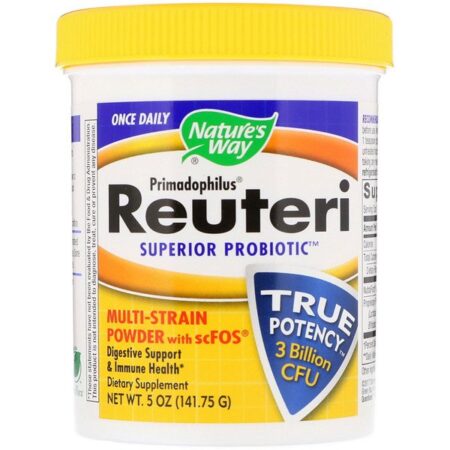 Nature's Way, Primadophilus, Reuteri Probiótico Superior, Multicepas em Pó com scFOS, 141,75 g (5 oz)