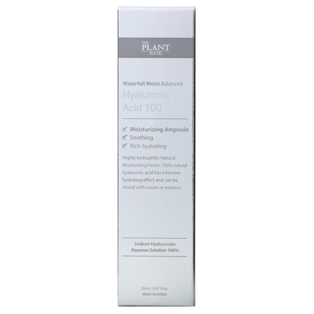 The Plant Base, Waterfall Moist Balanced, Ácido Hialurônico 100, 20 ml (0,67 fl oz) - Imagem 2
