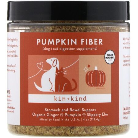 Kin+Kind, Pumpkin Fiber, Auxílio ao Estômago e Intestino, 113,4 g (4 oz)