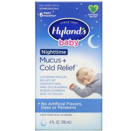 Hyland's, Baby, Nighttime Mucus + Cold Relief, Ages 6 Months+, 4 fl oz (118 ml) - Image 2