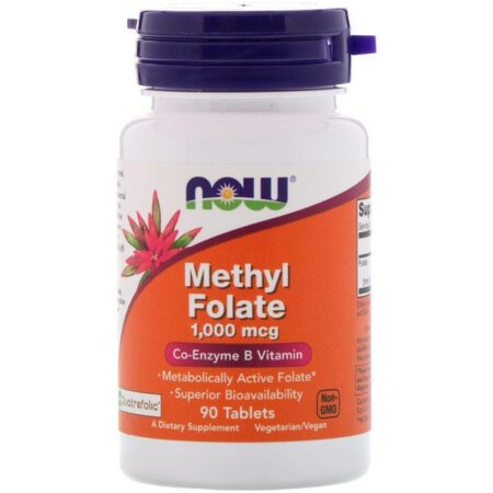 Now Foods, Folato de Metila, 1.000 mcg, 90 Comprimidos