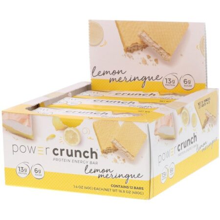 BNRG, Power Crunch Protein Energy Bar, Lemon Meringue, 12 Bars, 1.4 oz (40 g) Each