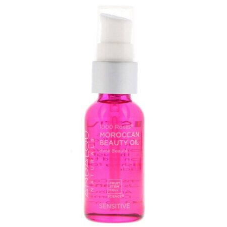 Andalou Naturals, 1000 Roses, Óleo de Beleza Marroquino, Sensível, 1 fl oz (30 ml)