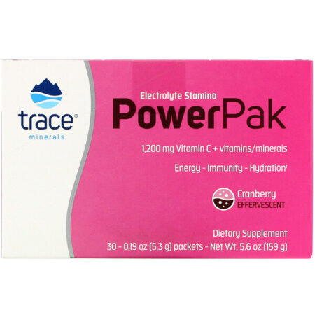 Trace Minerals Research, Electrolyte Stamina PowerPak, Cranberry, 30 Packets, 0.19 oz (5.3 g) Each