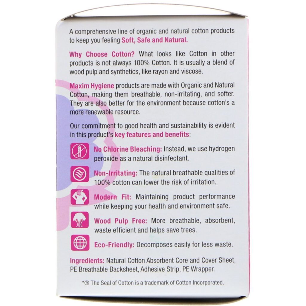 Maxim Hygiene Products, Protetor Diário Ultra Fino, Leve, 24 Protetores - Imagem 2