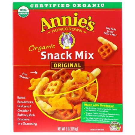 Annie's Homegrown, Mix de Snacks Orgânico, Original, 255 g