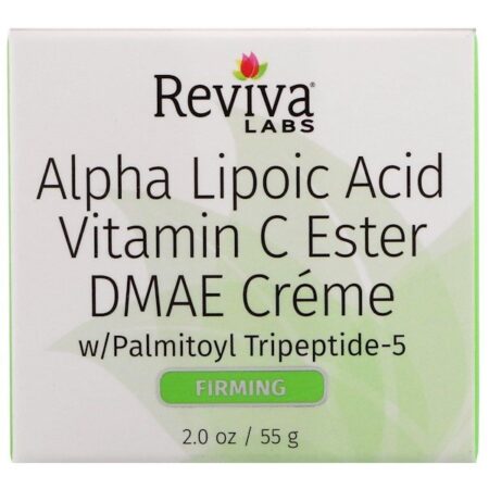 Reviva Labs, Ácido Alfa Lipóico, Vitamina C Ester e Creme DMAE, 2 oz (55 g)