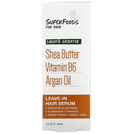 Petal Fresh, Pure, SuperFoods for Hair, Smooth Operator Leave-In Hair Serum, Shea Butter, Vitamin B6 & Argan Oil, 2 fl oz (60 ml) - Image 2