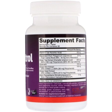 Jarrow Formulas, Resveratrol Synergy, 60 Comprimidos - Imagem 2